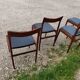 Set of 4 teak chairs scandinave style 60s