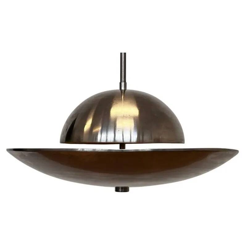 Chrome Bauhaus pendant - Czechoslovakia, circa 1930s / functionalism
