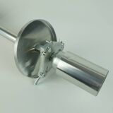 No. 1 of 2 - elegant doria pendant lamp clear and smoke grey glass 60s 70s