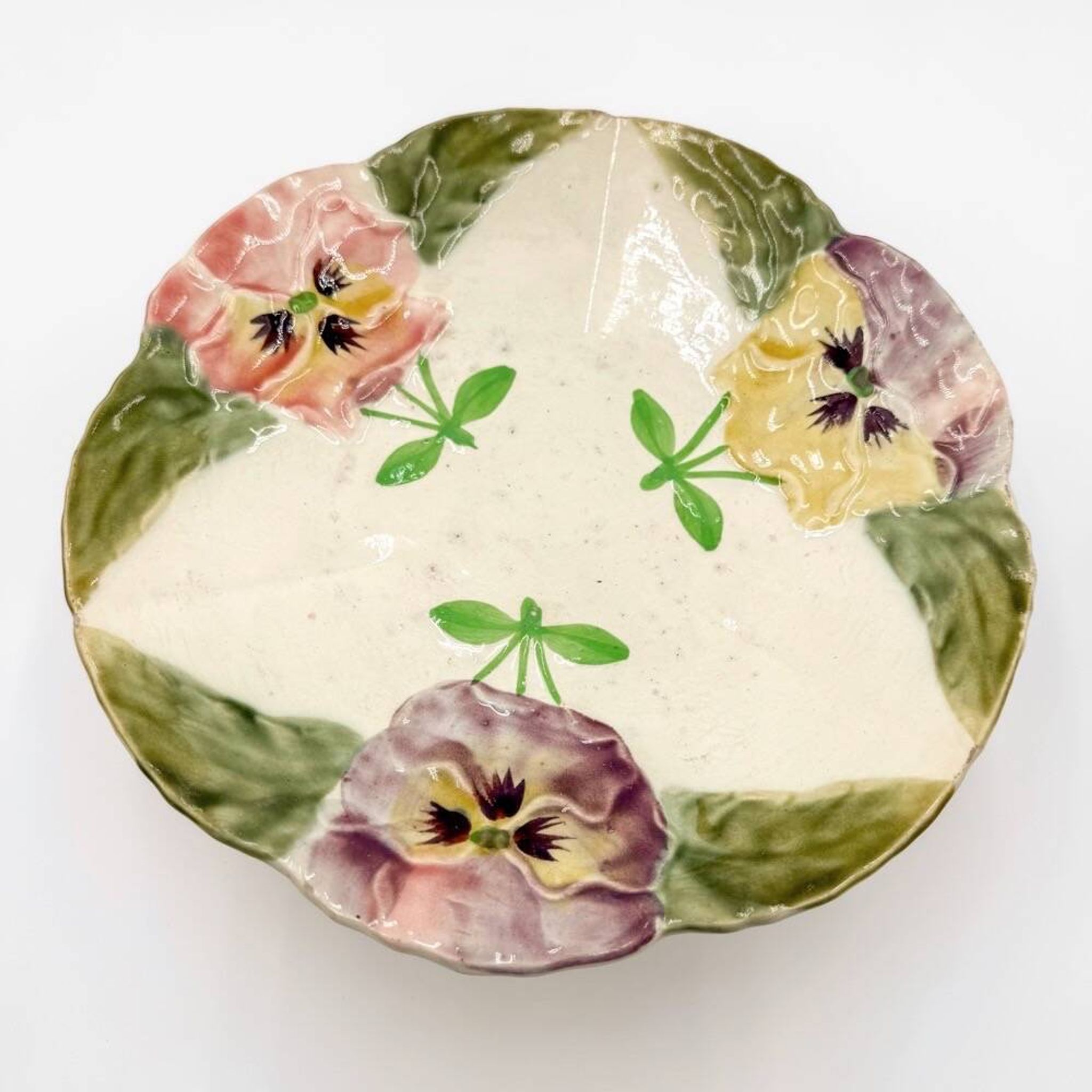 The Pansies of Choisy-le-Roi 19th Century Compotier