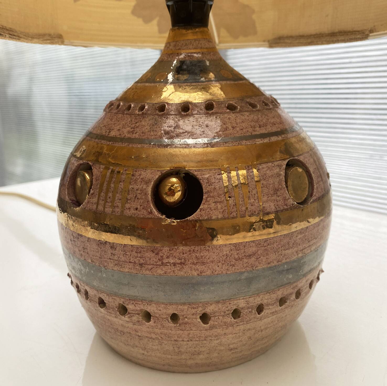 Lampe de table en céramique de Georges Pelletier années 70