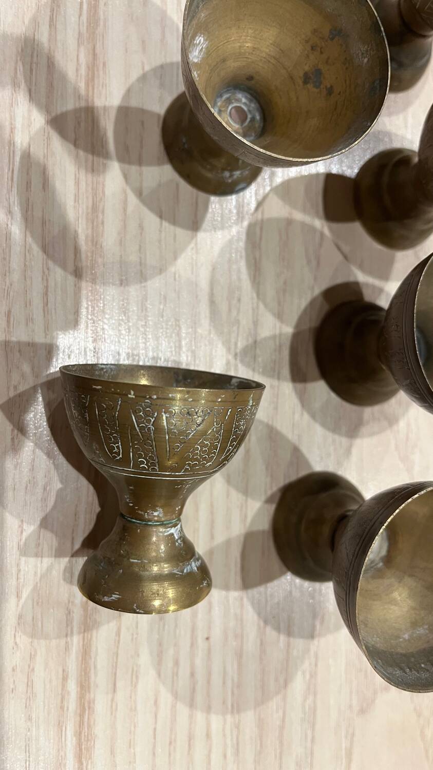 Brass egg cups