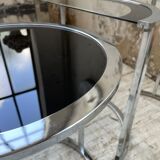 Trio of 70s chrome consoles