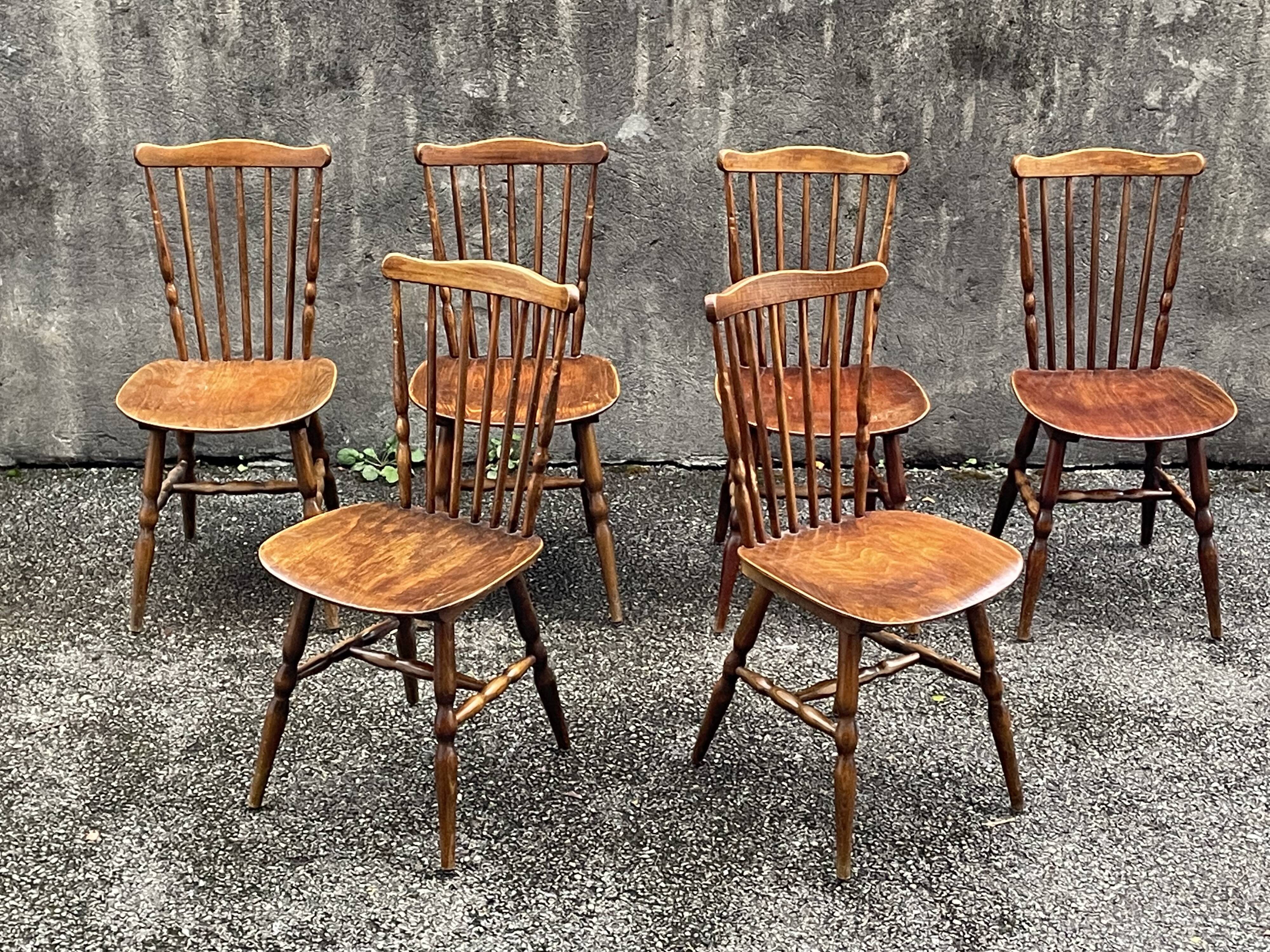 Set of 6 Baumann bistro chairs
