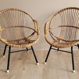 Duo rattan chairs