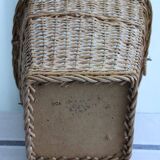 Wicker wastebasket