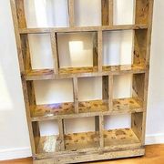 Bibliothèque Art déco en loupe d’orme et bois de hêtre