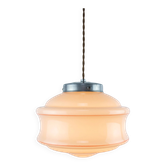Vintage Art Deco Hanging Lamp, 1960s Pink Ceiling Light