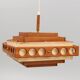 Teak chandelier Anonymous Artistics Sweden 1960