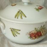 Porcelain soup with fire decor legumes 4 seasons