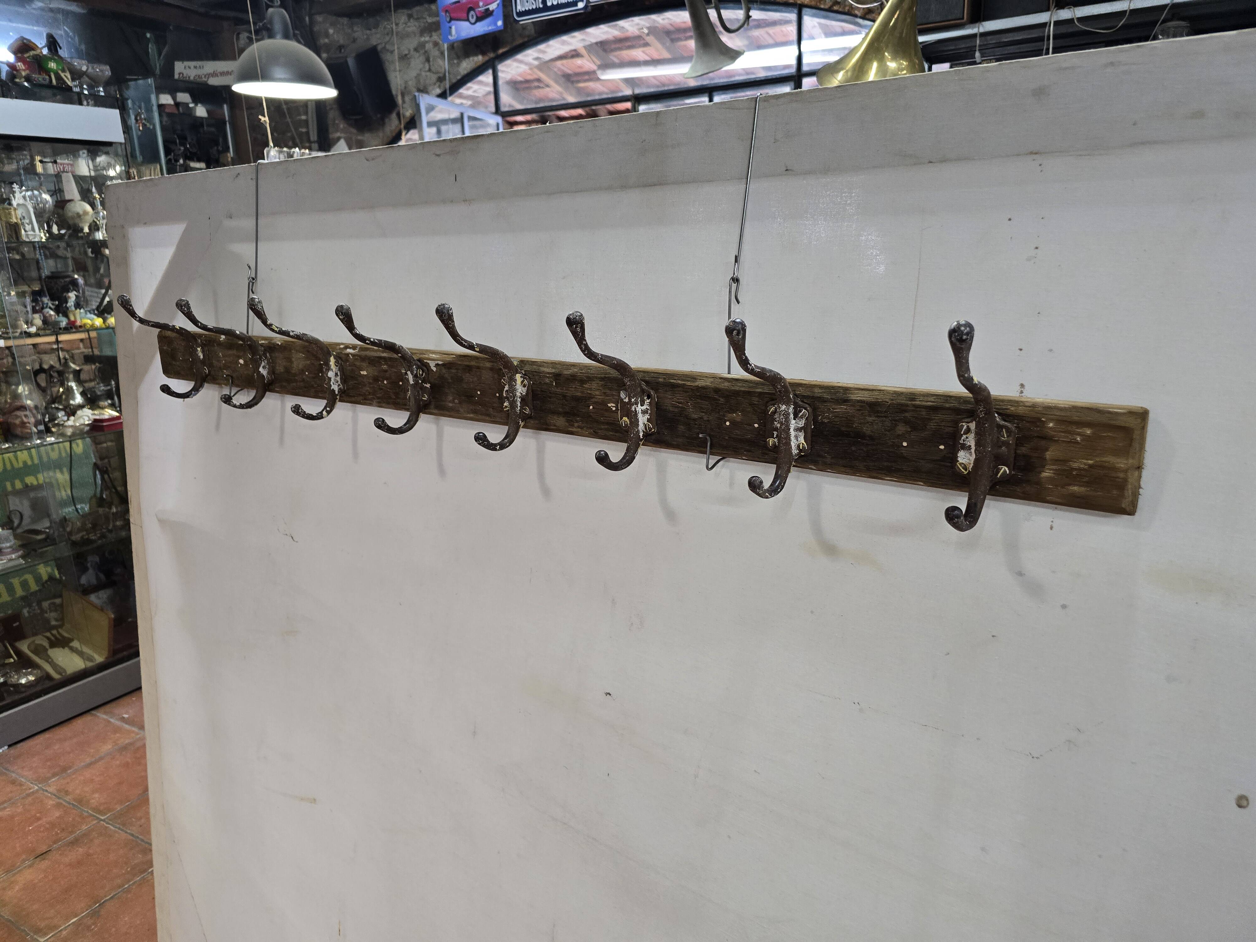 Old school coat rack with 8 hooks