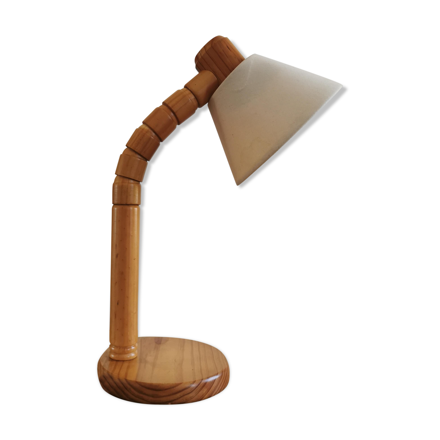 Scandinavian articulated pine lamp
