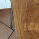 Leather in formica imitation wood and chrome feet / vintage 60s-70s
