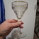Set of 4 vintage bistro glasses with gold rim, year 19
