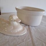 Vintage ceramic terrine dish with duck pattern