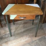 School desk and chair