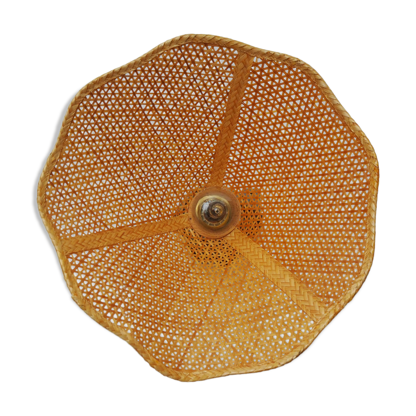 Natural canage wall sconce