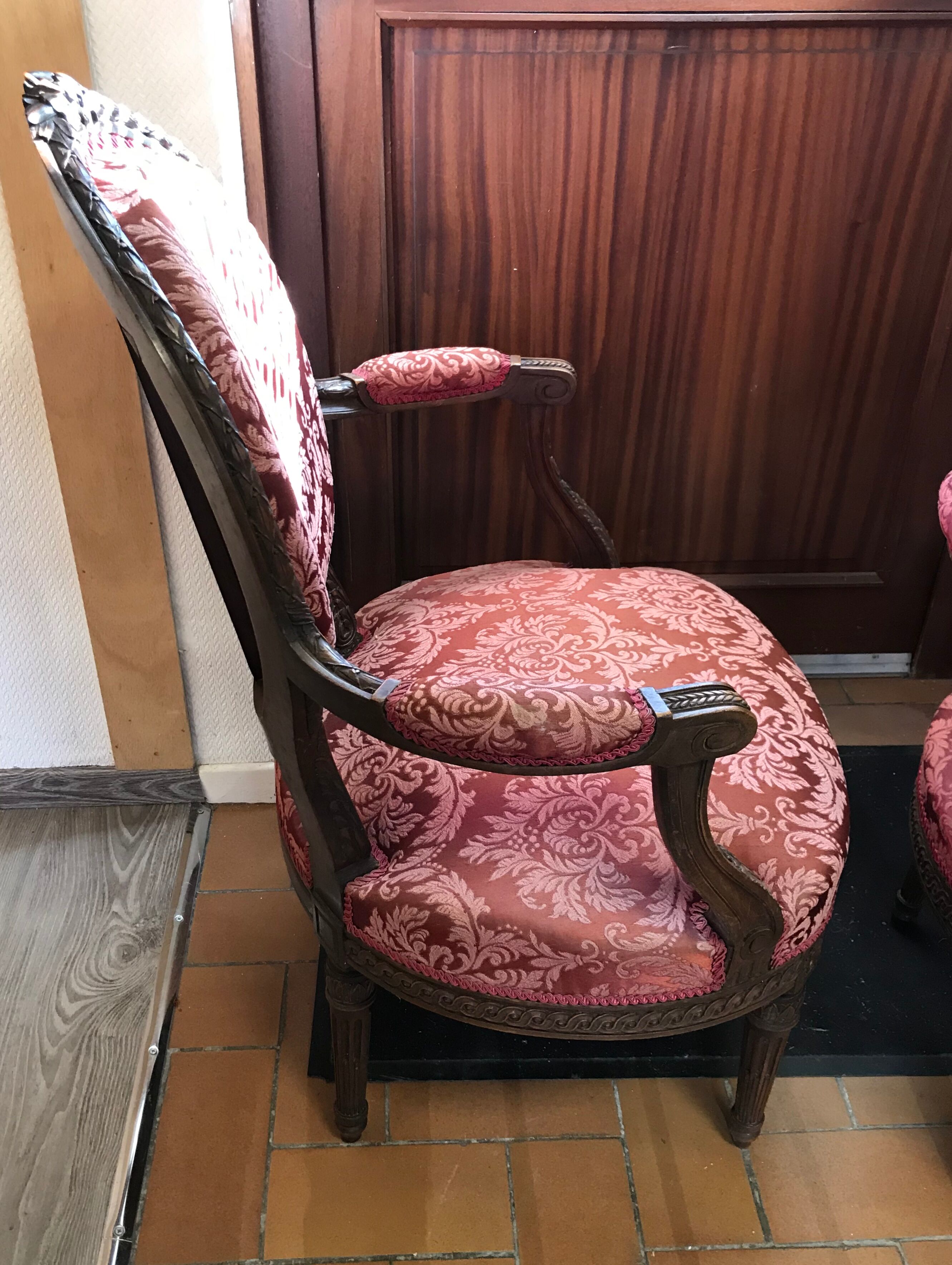 Duo of old armchairs