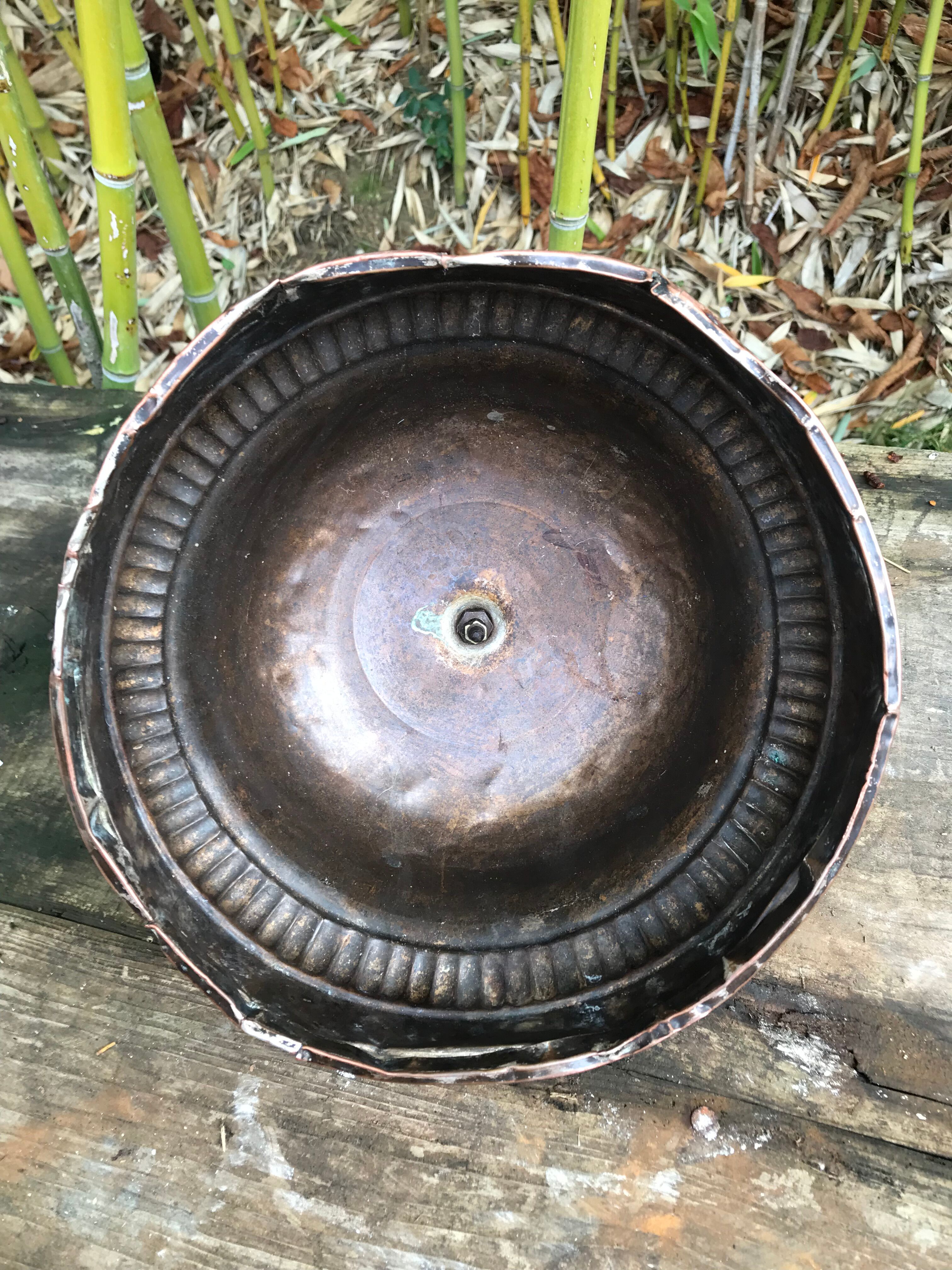 Old copper bell, copper kitchen utensil