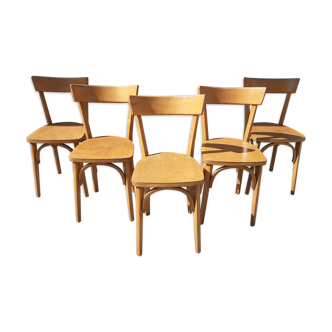 5 old bistro chairs
