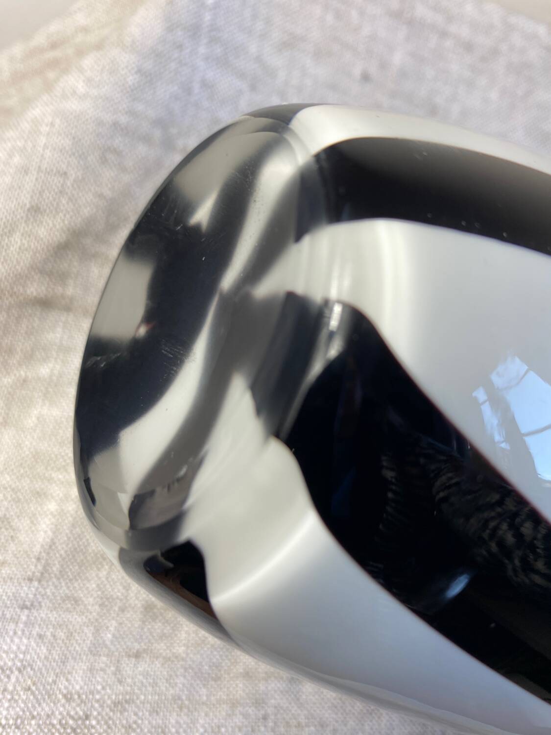 Designer two-tone glass vase