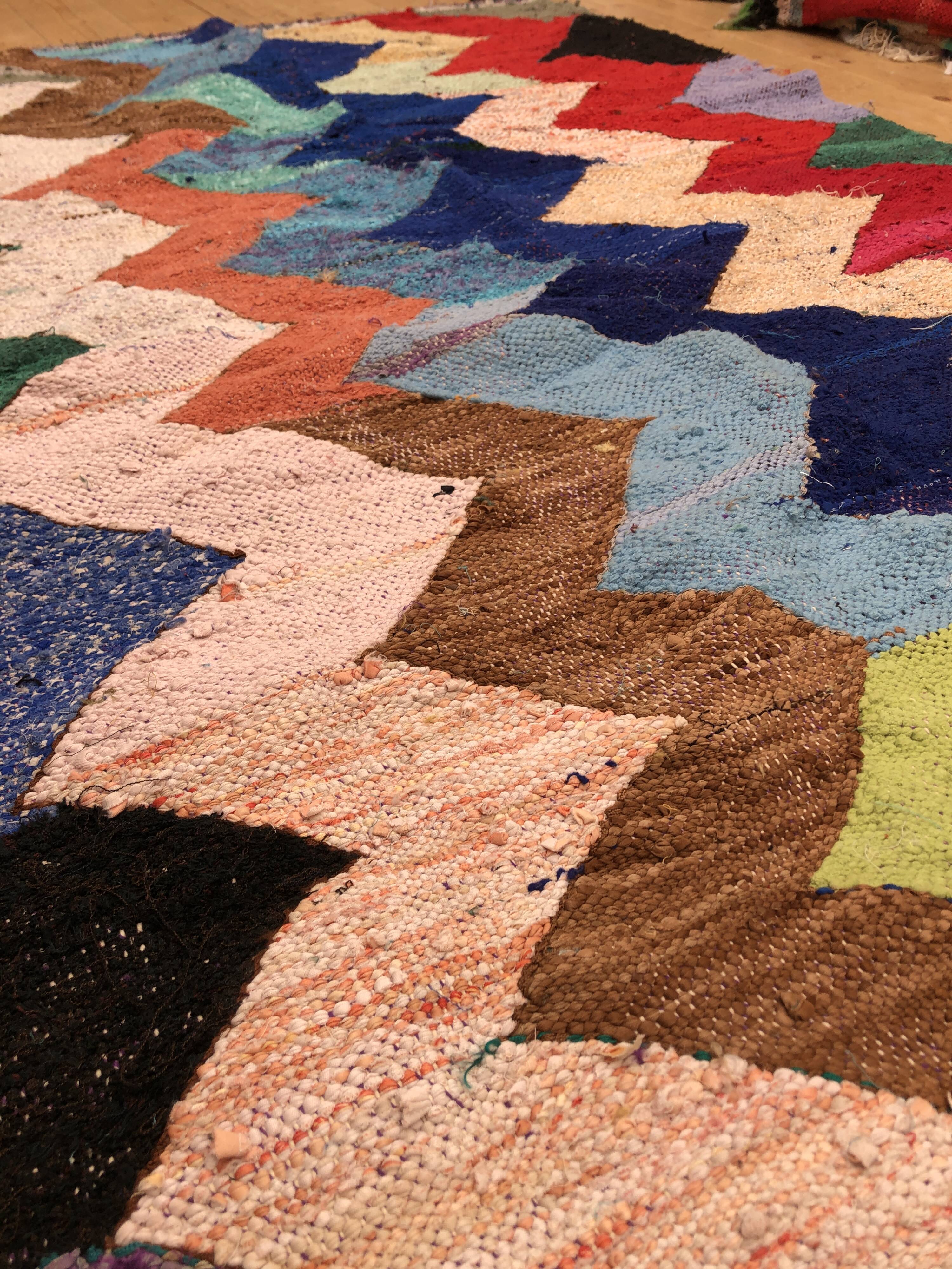 Moroccan Berber carpet Kilim Boucherouite 2.05x1.24m