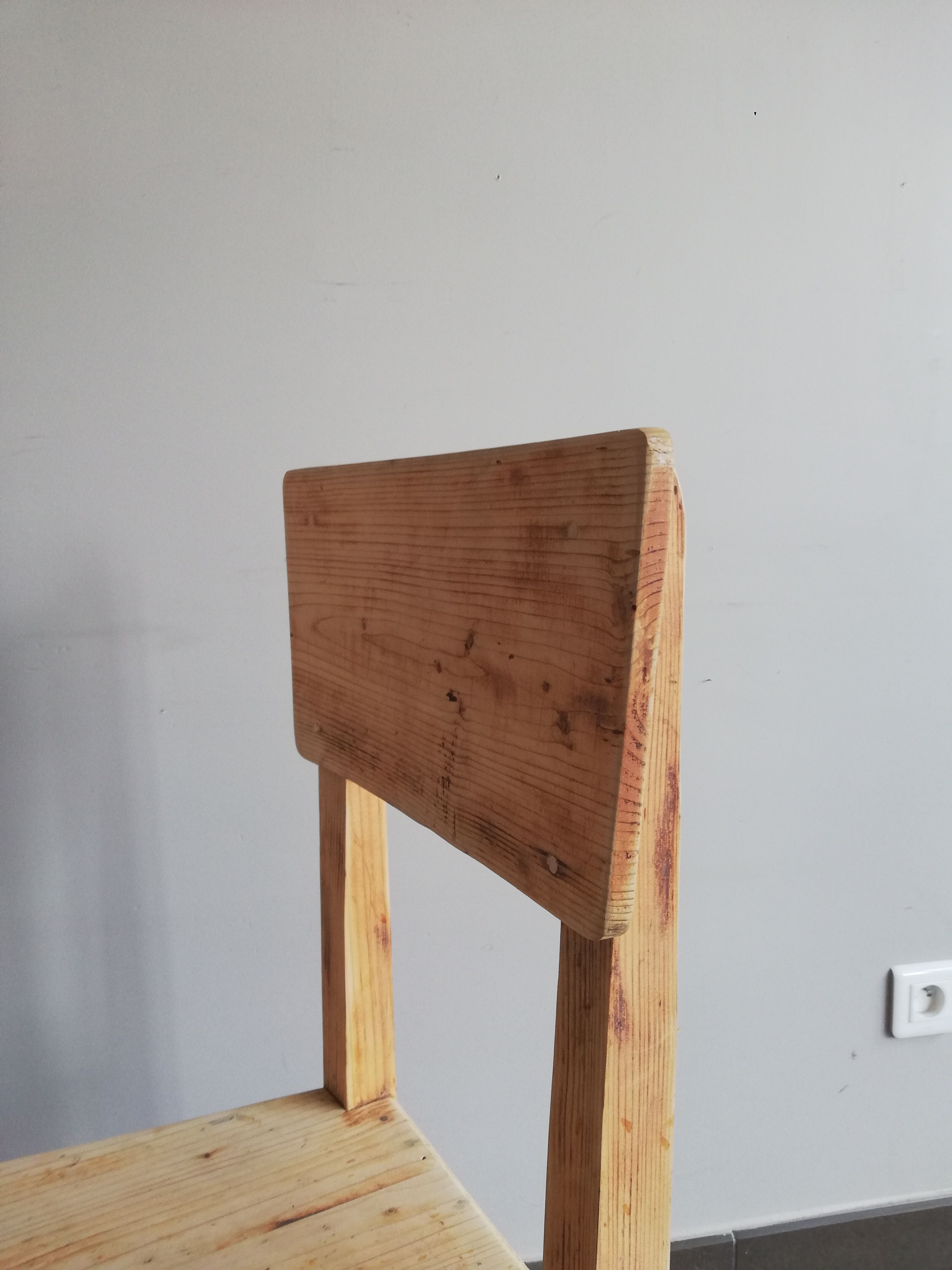 vintage wooden chair, 50s