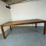 Grande table à manger en teck de style danois du milieu du siècle, années 1960