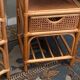 Pair of sofa ends rattan bedside tables