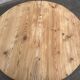 Round stripped solid pine kitchen table 98cm