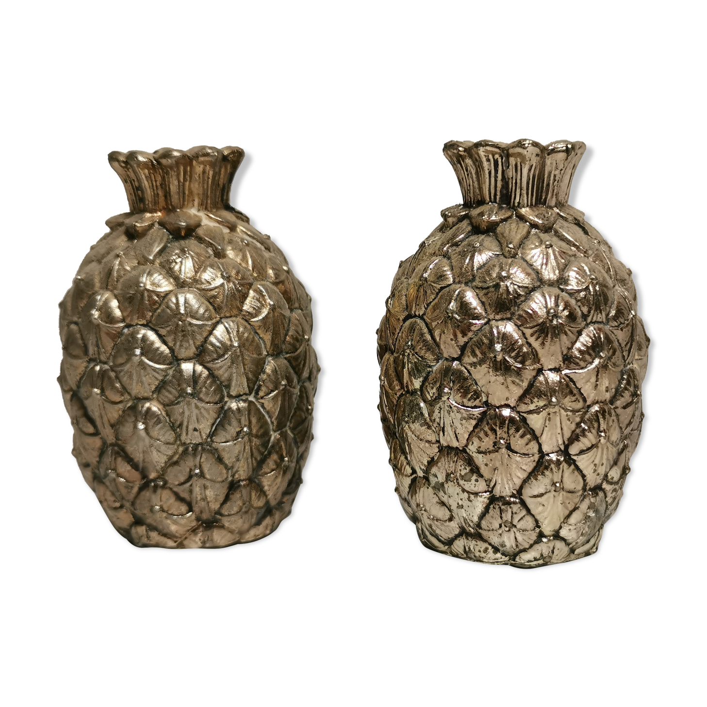 Salière et poivrière vintage en forme d'ananas