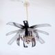 Space age stainless steel pendant light