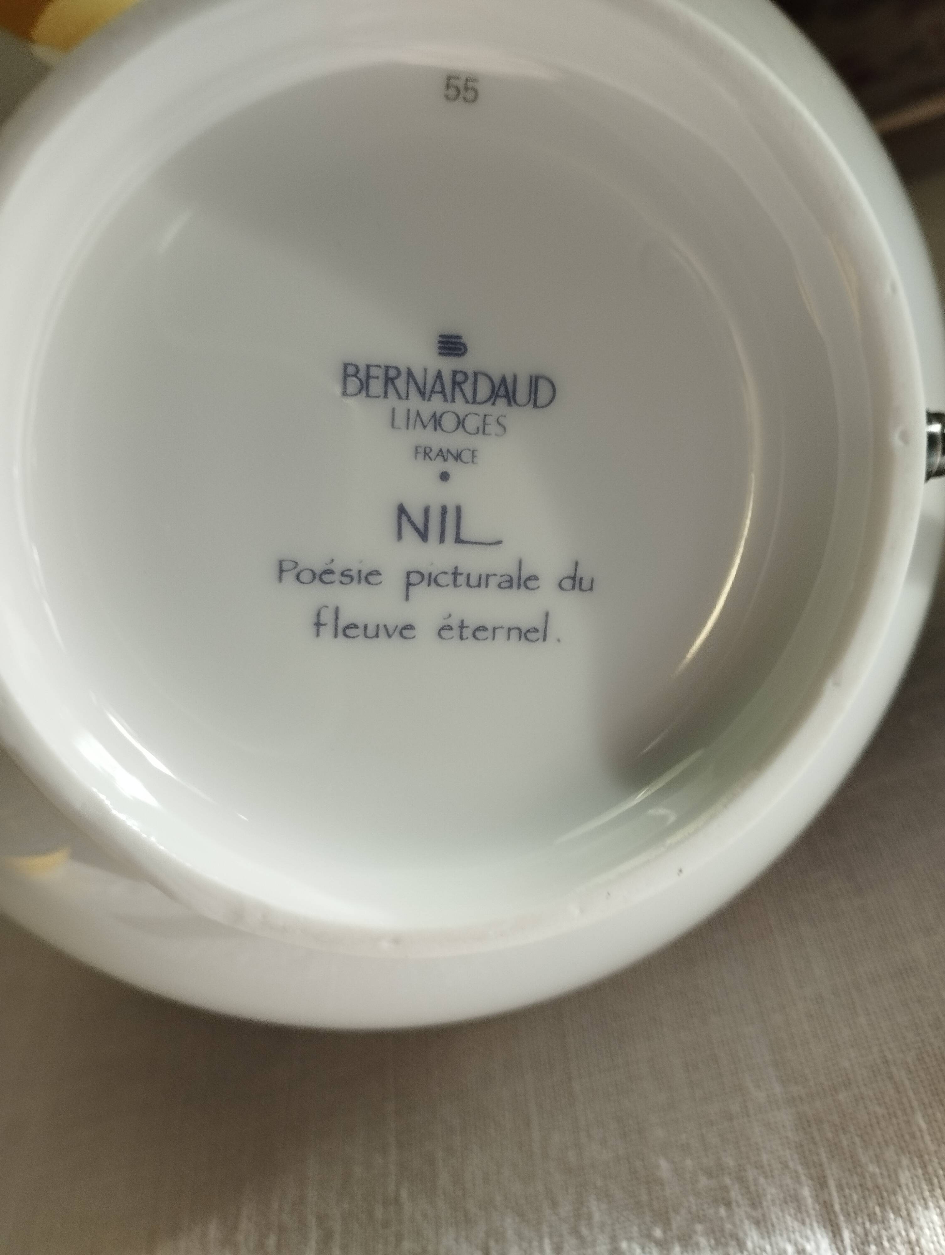 Porcelaine de Limoges Bernardaud Série NIL