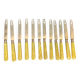 Tableware, case of 12 vermeil fruit knives and galalithe from the early 20th century.