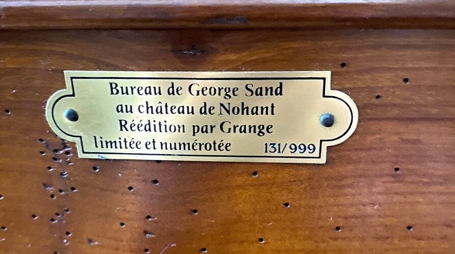 Reissue of George Sand's desk at the Château de Nohant.