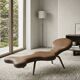 Fauteuil design modulable en cuir camel – Pièce d'exception