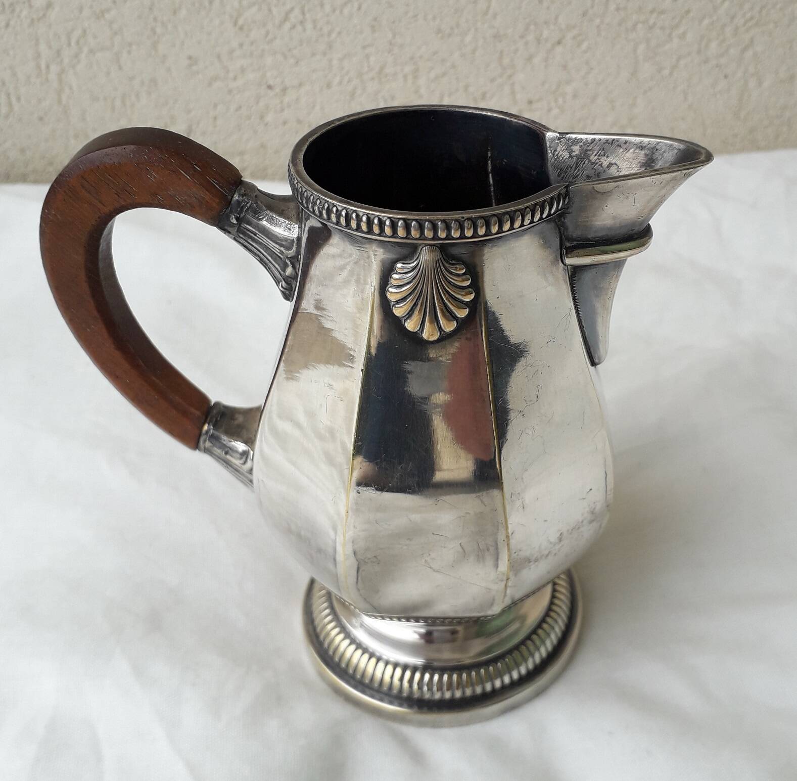 Silver-plated milk jug