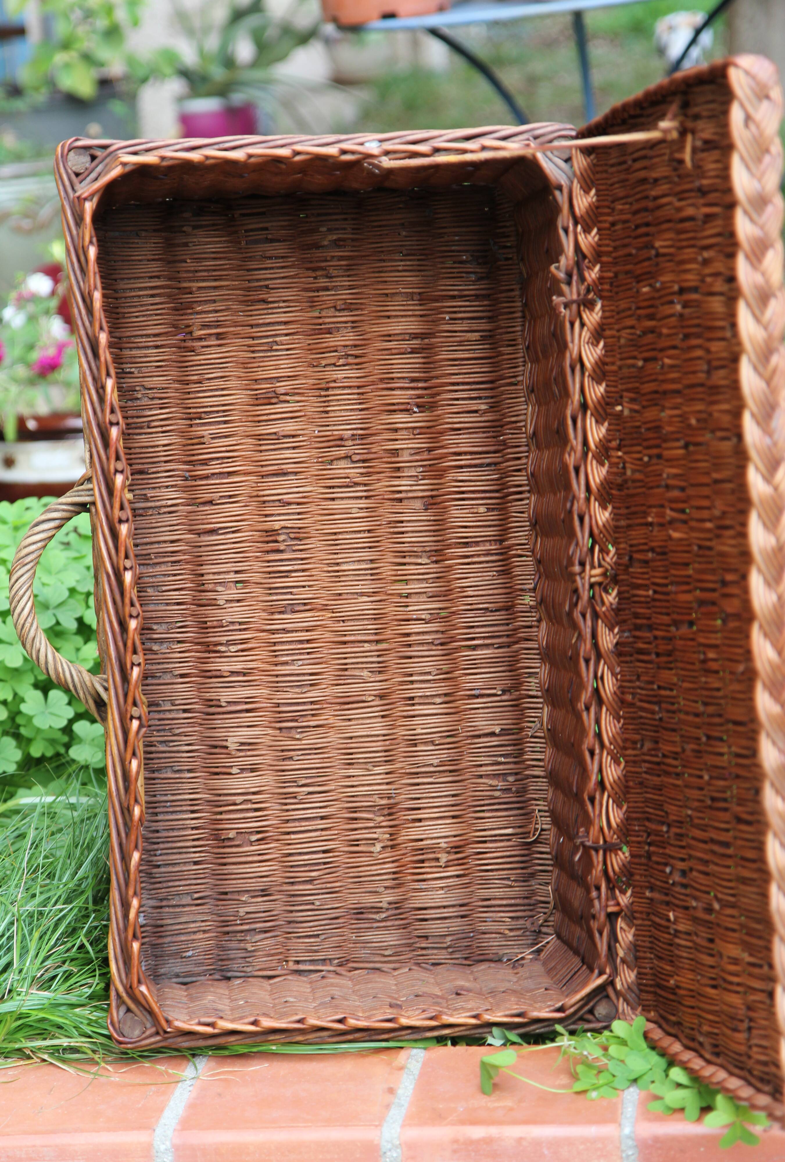 Old wicker trunk