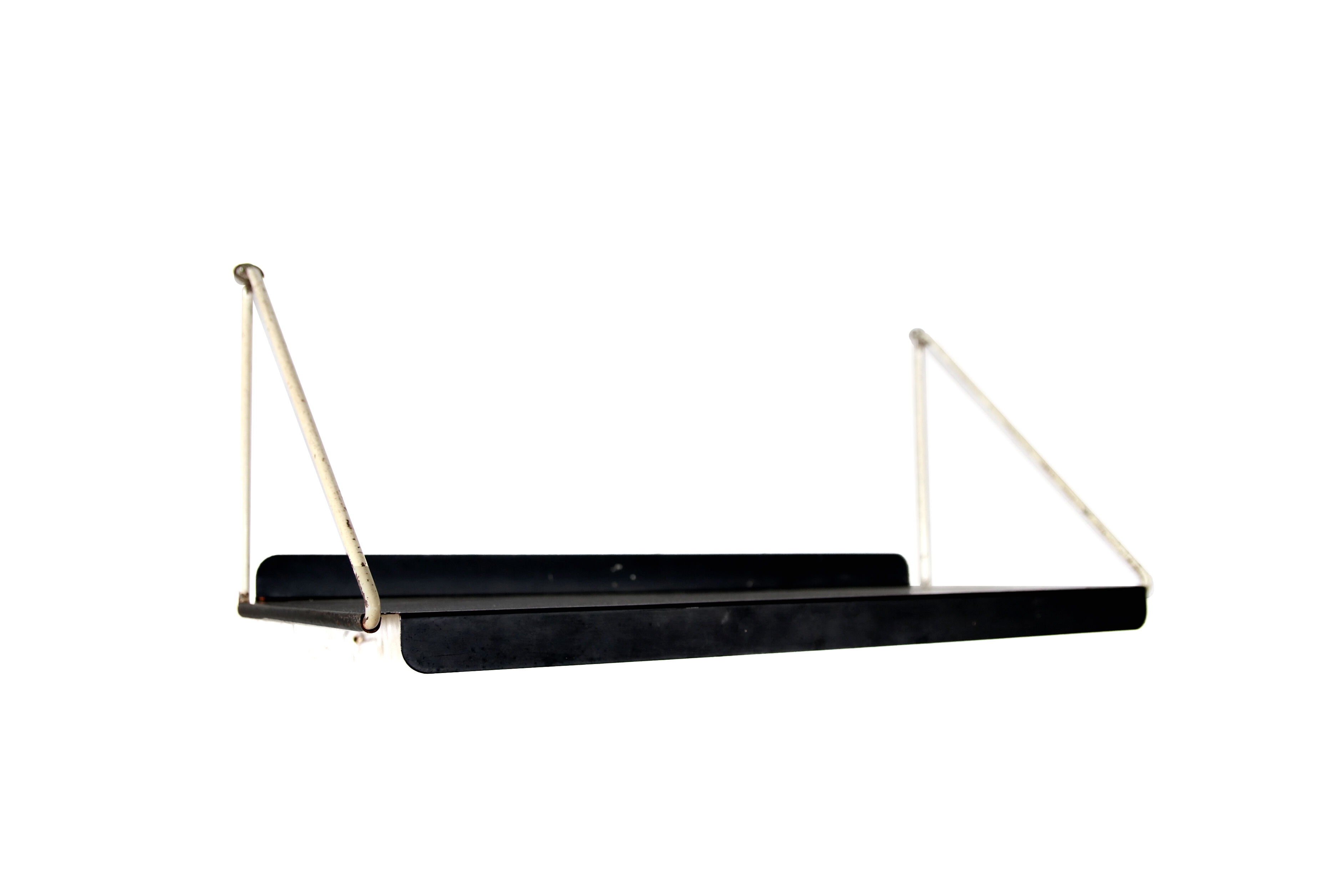 Vintage metal wall shelf, Dutch Industrial design 1960's
