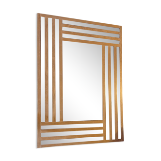 Large partclose mirror, vintage beveled glass