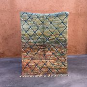 Tapis Marocain Beni M'Rirt blue - 128 x 174 cm