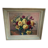 Tableau huile sur toile signe waly