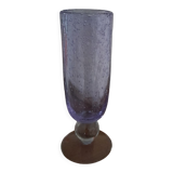 Vase en verre bullé