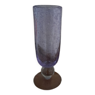 Vase en verre bullé