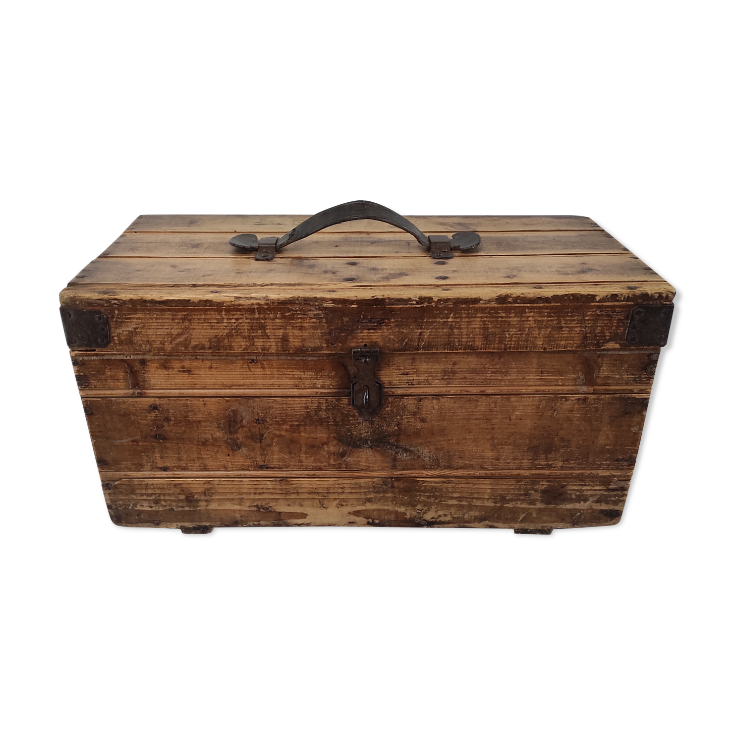 Old wooden workshop box