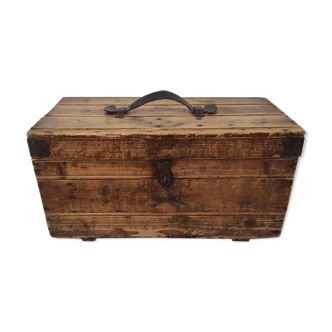 Old wooden workshop box
