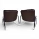 Set of 2 Drabert lounge chairs in brown leather by Gerd Lange, 1970