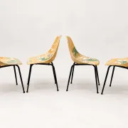 Set of 4 chairs La Cigogne by René-Jean Caillette – 1950s/60s