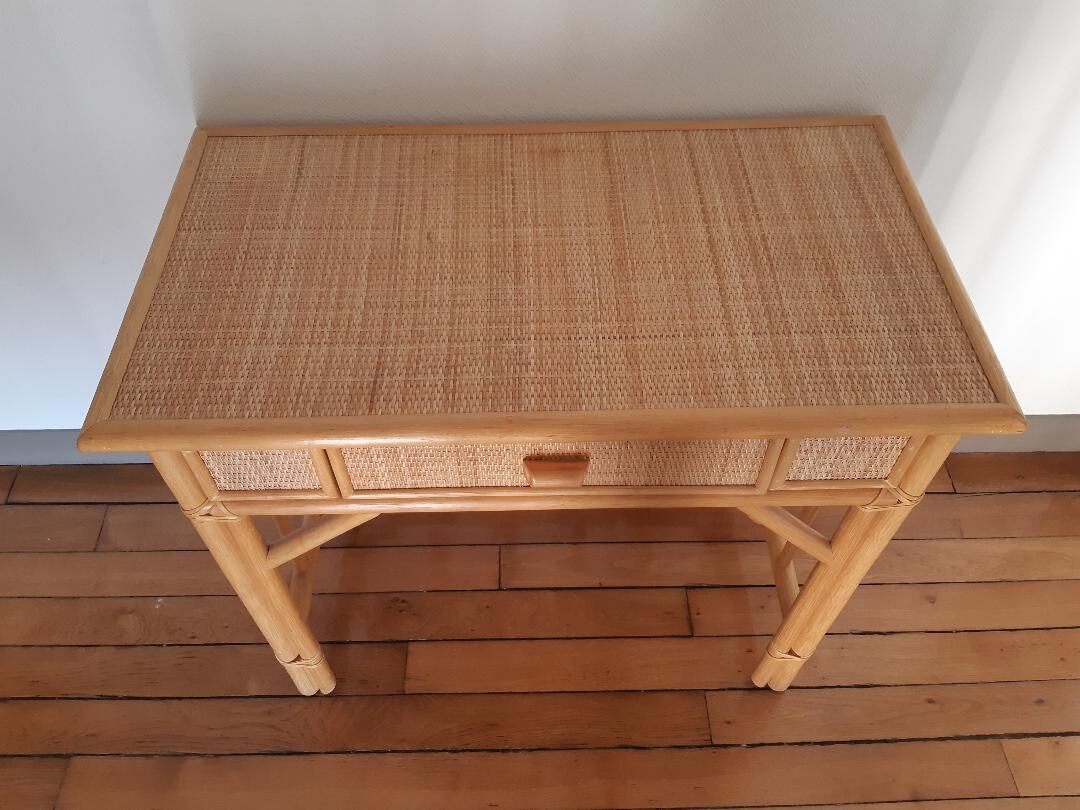 Vintage rattan desk