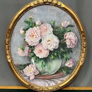 Helena van den Broeck. Still life with peonies. Pastel.